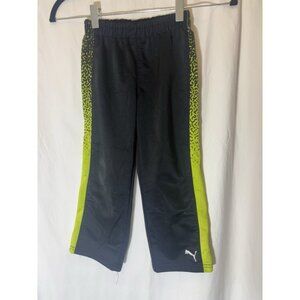 Puma Boys Kids Active Long Pants Gray &‎ Yellow Lime 4T Q34